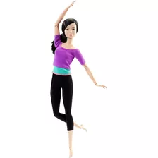 Barbie Movimientos Divertidos Yoga Top Morado Asiática Artic