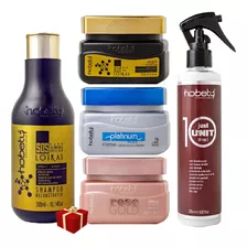 Kit Loira Hobety Cronograma Capilar 5 Produtos Hobety Loiras