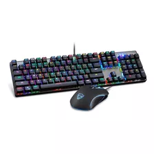 Kit Gamer Motospeed Ck888 Teclado Mecânico Switch Azul/mouse