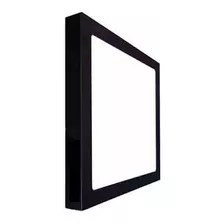 Painel Plafon Led 18w Sobrepor Quadrado Preto 22,5x22,5