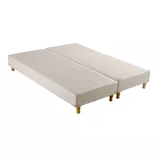 Base Box Sommier Queen Size 2,00 X 1,60 Doble Somier Color Blanco