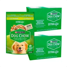 30 Ração Úmida Dog Chow Frango Ao Molho P Cães Filhotes 100g