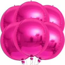 6 Globos Orbz 22 Fiusha Metálicos Para Aire O Helio