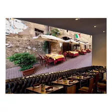 Adesivo De Parede Cidade Italia Restaurante Vila 3,5m² Cda68