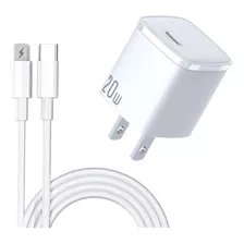 Cargador 20w Cable 1m Para iPad iPhone 5 6 7 8 X 11 12 13 14