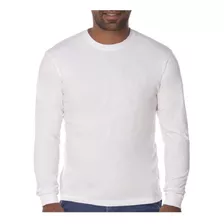 Camiseta Manga Longa Algodão 100%, Kit(2) Lisa Camisa Blusa 