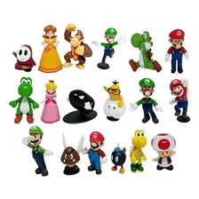 Lzl 18 Mario Bros - Mini Boneco De Brinquedo Yoshi Luigi