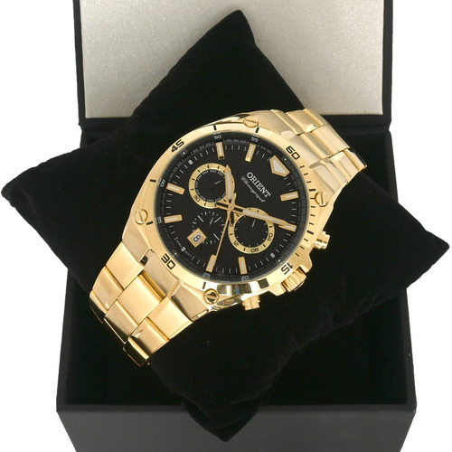Relógio Orient Masculino Cronógrafo Mgssc030 P1kx Dourado