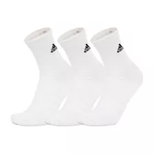 Meias adidas Amortecidas Cano Alto 3 Pares Branco - Ht3446