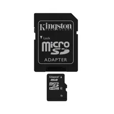 Memoria Kingston 8 Gb Microsdhc Clase 4 Con Fichas Sdc4 / 8g