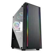 Gabinete Gamer Naxido X500 Rgb Negro Atx - Sin Coolers