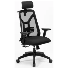 Silla De Escritorio Vida Home Tokio Ergonómica Negra Con Tapizado De Mesh Y Tela