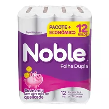 Papel Higiênico Noble Neutro Folha Dupla 12 Rolos De 20m