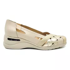 Sandalias Mujer Zapato Guaracha De Cuero Confort Elastizado