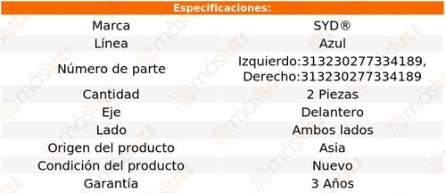 2 Bieletas Para Kia Sportage 16/20 Syd Azul Lnea Foto 3