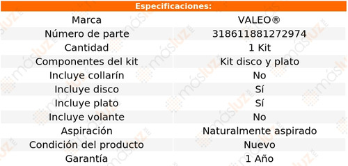 Kit De Embrague Albea 1.8l 4 Cil 2009/2011 Valeo Garantizado Foto 3