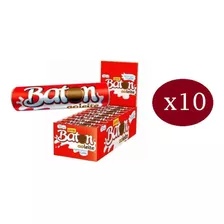 Kit 10 Caixas Baton Chocolate Ao Leite 300x16gr