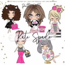 70 Kits Pretty Dolls Clipart Digitais