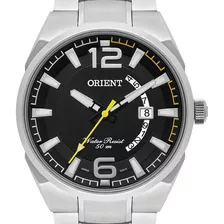 Relógio Orient Masculino Prata Fundo Preto Mbss1336 P2sx
