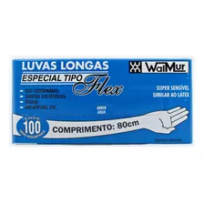 Luva Descartável Inseminação Palpação Veterinária Walmur Cx