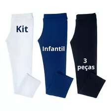 Kit 3 Calças Infantis Térmicas Inverno Segunda Pele P/ Frio