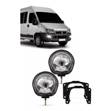 Juego Faro Auxiliar Antiniebla P/ Peugeot Boxer Con Soportes