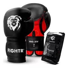 Guantes De Boxeo Fighttr 10 Oz Negro/rojo