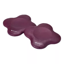 Pack Gaiam Cojines Protectores Rodillas Codos Manos Yoga Color Violeta