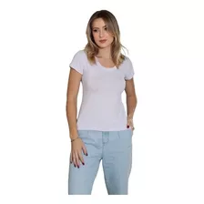 Blusa Baby Look - Camiseta Feminina De Manguinha - Branco