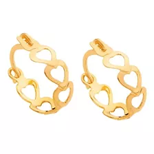 Brinco Rommanel Argola Pequena Ouro 18k Antialergico 523351 Cor Dourado