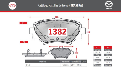 Pastillas Freno Delant+tras Mazda 3 Ceramicas 2015 - 2023  Foto 3