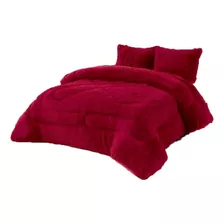 Plumon 2 Plazas Peludo Chiporro De Cama Con 2 Funda Almohada