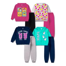 Kit 4 Conjunto Moletom Juvenil Menina Atacado