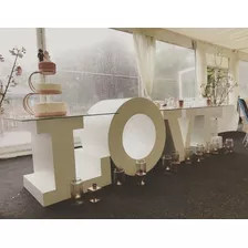 Alquiler De Mesa Personalizadas Con Letras 3d - Love