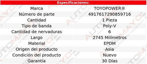 Banda Toyopower S-type V6 3.0l Jaguar 2000-2008 Foto 4