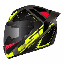 Casco Integral Ls2 Moto Ff352 Evo Cypress Negro Amarillo Mat