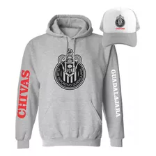 Kit De Sudadera + Gorra Sublimada Chivas Guadalajara Liga Mx