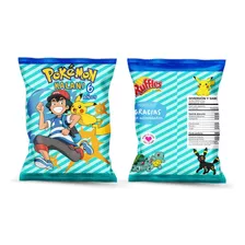 Dulceros Perzonalizados, Chips Bags, Pokemon 10 Piezas