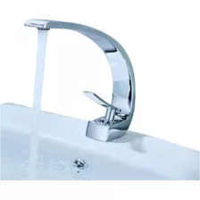 Torneira Banheiro Monocomando Cascata Curva Cromada Premium