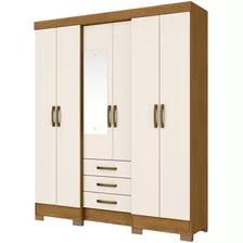 Guarda Roupa Casal Briz 6 Portas E 3 Gavetas - Henn