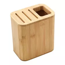 Porta Facas E Utensilios De Bambu Suporte Natural Eco 1un