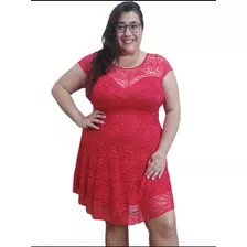 Vestido De Encaje Xl Talles Grandes Talles Especiales Rojo