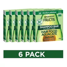  6 Pack Garnier Shampoo Bar Hair Food Aguacate 60 Gr