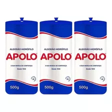 Kit C/3un De Algodão Hidrófilo Apolo Rolo 500g Atacado