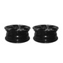 4 Rines 16 Aluminio Diamond Para Onix Beat Sonic Spark Aveo Color Negro Cromo