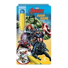 Aqua Book Vingadores Marvel Colorir Pinta Com Água Capa Dura