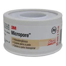Fita Micropore Bege 25mm X 10m Hipoalergênica Microporosa 3m
