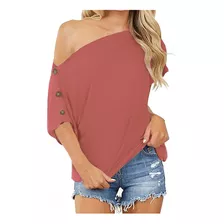 Blusa De Manga Corta Kátaleya #474 De Hombro Descubierto