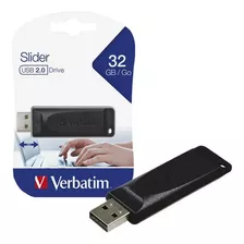 Verbatim Pen Drive 98697 Slider 32gb Negro