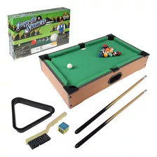 Jogo Mini Mesa Sinuca Bilhar Infantil Snooker Art Game